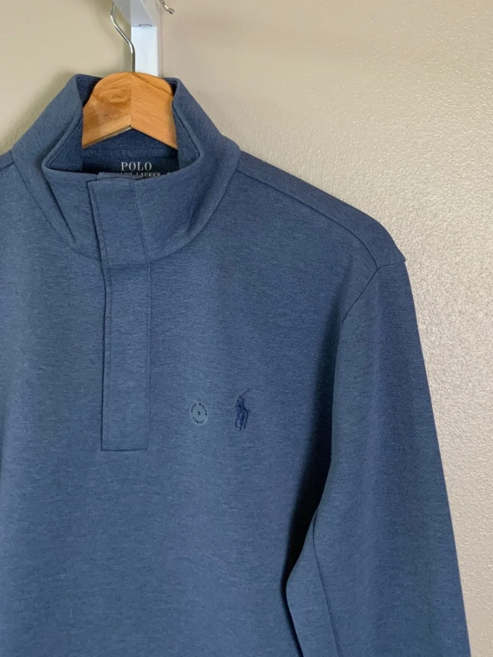 POLO Ralph Lauren Double-Knit Quarter Snap Mockneck Pullover Sweatshirt
